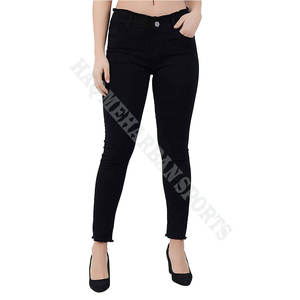 Jean Stretch taille haute pour femme, couleur unie, pantalon crayon, slim, Vintage, vente en gros - Product Image 3