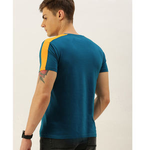 เสื้อยืดแฟชั่นสำหรับผู้ชายเสื้อยืดสีตัดกันพิมพ์ลายดีไซน์ล่าสุด - Product Image 3