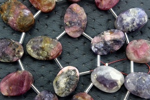 Haute qualité 18 pièces naturel Multi Tourmaline haut côté perceuse non traité rugueux forme ovale pierres précieuses en vrac pour la fabrication de bijoux - Product Image 5