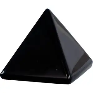Piramida Meditasi Penyembuhan Obsidian Hitam Kristal Kualitas Terbaik untuk Dekorasi dan Perlindungan EMF