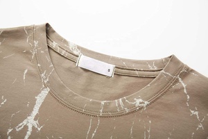 Vente chaude T-shirt décontracté pour hommes Streetwear Hipster Style Hip Hop avec ourlet déchiré Design vieilli et impression de motifs - Product Image 5