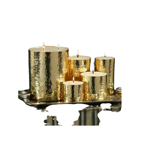 Exclusive Quality Solid Copper Candle Jar <b>Hammered</b> Latest Design Round Medium Candle Container at Reasonable Price - Product Image 3