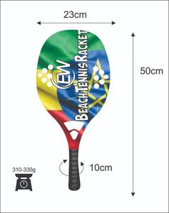 Raquetas de Tenis Playa y Pádel Personalizadas con Cara de Fibra de Carbono y Vidrio, Peso 310-330g, Longitud 50cm, Logotipos y Combinaciones de Colores - Product Image 3