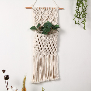 Venta al por mayor nueva gran oferta bohemio macramé revistero revistas decorativas y soporte para libros macramé Decoración - Product Image 3