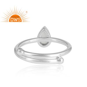 Party Wear Bague en argent 925 pour femmes Bague en cristal de quartz avec pierres précieuses Fournisseur de bijoux Collection délicate - Product Image 4