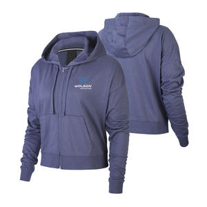 Venta al por mayor de algodón polar jersey de gran tamaño Sudadera con capucha logotipo personalizado Unisex largo Sudadera con capucha para las mujeres de punto de tela para el invierno - Product Image 1