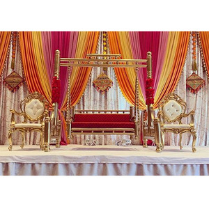Boda Sangeet Escenario Sankheda Columpio Nuevo Sankheda Escenario DE BODA Columpio Configuración Decoración DE BODA Mehndi Escenario Columpio de madera/Jhula EE. UU. - Product Image 1