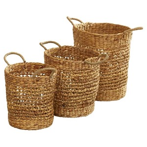 Ensemble de 3 paniers de bacs à eau en acier inoxydable, élément écologique naturel et utile pour le rangement dans la maison, l'environnement sain - Product Image 5