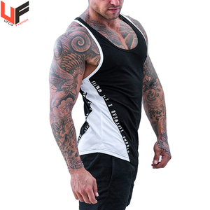 Camiseta sin mangas de gimnasio personalizada para hombre 95% algodón 5% Spandex camiseta interior elástica para Fitness culturismo entrenamiento cruzado - Product Image 2