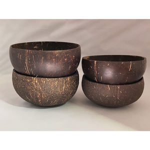 Juego de cucharas de cáscara de coco Natural 100%, resistente al agua, pulido a mano con logotipo personalizado para decoración del hogar, directo desde Vietnam - Product Image 1