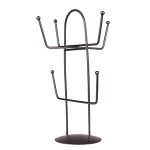 Soporte de brazalete elegante contenedor de joyería con diseño de desplazamiento de hierro forjado negro mate - Product Image 4