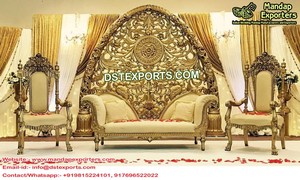 Decoración de Escenario para Bodas Árabes, Decoración de Escenario para Bodas Asiáticas, Escenario de Cristal Dorado para Bodas Indias, Decoración para Eventos en Massachusetts, Decoración para Eventos en Suiza - Product Image 5