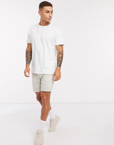 กางเกงขาสั้นผ้าชิโนสำหรับผู้ชายกางเกงขาสั้นผ้าคอตตอนขนาด XXS สำหรับออกกำลังกายแนวสตรีทแบบลำลองปุ่มซิปกันรอยยับสีพื้นกลาง - Product Image 6