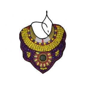 Coquille de cauri brodée et perles de résine collier africain collier de perles de verre de bohême bijoux de mode - Product Image 2