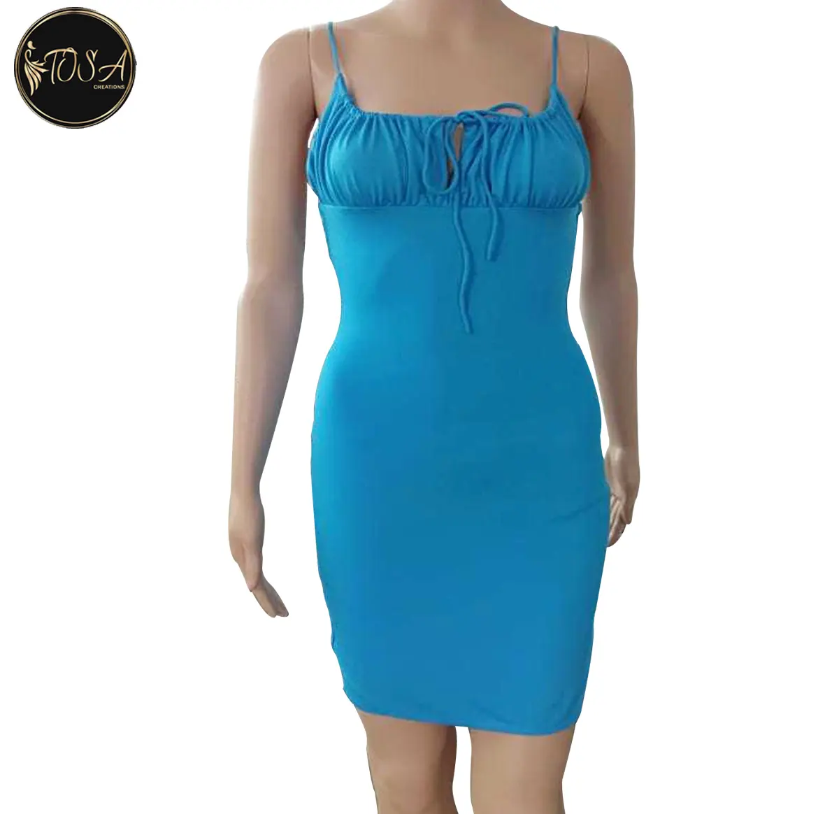 Bodycon Mini Dress Spaghetti Dây Đeo Sexy Ruched Ăn Mặc Chất Lượng Cao OEM Thiết Kế Bán Buôn Cộng Với Kích Thước Đảng Evening Dress Bangladesh