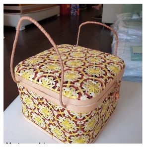 Boîte à bonbons en bambou tissé pour fabrication de bijoux, panier de rangement artisanal (100%) - Product Image 1