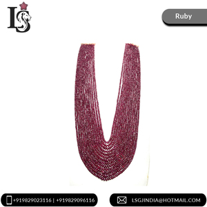 Tự nhiên phi <span class=keywords><strong>Ruby</strong></span> sâu màu đỏ 2-4 mét Kích thước chất lượng tốt nhất của <span class=keywords><strong>Ruby</strong></span> không được điều trị khía cạnh hạt đá quý cho vòng cổ và đồ trang sức - Product Image 3