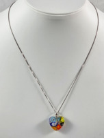 Pendentif en forme de cœur avec chaîne serpent pour cadeau, fête de fiançailles ou anniversaire