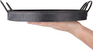 Galvanized Food Serving <b>Tray</b> with <b>Black</b> Powder Coating Perfect for Wholesale Kitchenware and Stylish Serving - Product Image 3