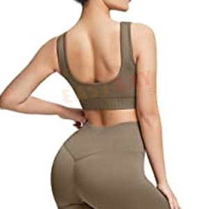 Sujetador deportivo sin costuras para Fitness, conjunto de mallas de Yoga con tirantes cruzados, ropa de gimnasio de alta calidad, novedad de 2022 - Product Image 3