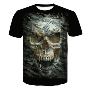 Camiseta Transpirable para Hombre, Cuello en V, Estampado de Dibujos Animados, 100% Algodón y Spandex, 180g, Venta al Por Mayor - Product Image 5