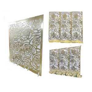 Décor de arche croissant en fer doré pour mariage, toile de fond, arche métallique, en fer, doré, pour célébrations et célébrations, vente en gros - Product Image 1