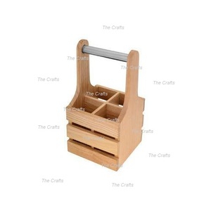 Porta Cubiertos de Madera Maciza de Doble Compartimento, Tamaño y Forma Personalizados, Porta Cubiertos de Primera Calidad - Product Image 6
