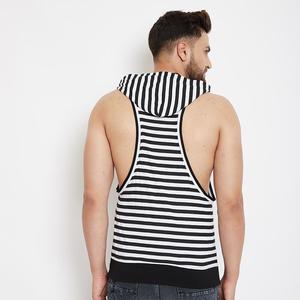 Custom Hooded Sleeveless tank Tops for Men with Latest Fashion Designs and Custom Printing on <b>Cheap</b> Price Made in Pakistan Vests - Product Image 2