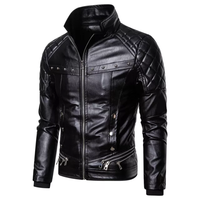 Nouvelle veste en cuir PU personnalisée pour hommes veste de bombardier de grande taille veste de moto personnalisée 2021
