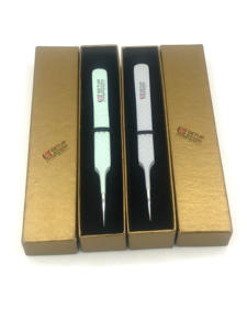 แหนบต่อขนตาสแตนเลสแบบโปรตรงเคลือบผงเครื่องมือความงามหลากสี - Product Image 3