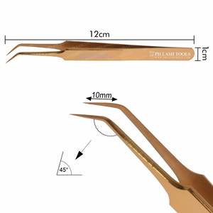 Vetus — pincettes pour Extension de cils, 10mm 45 degrés, petite pince à épiler, nez, étiquette privée, vente en gros - Product Image 3