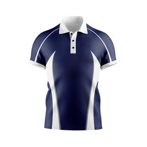 Polo-camisa antiarrugas cómoda de alta calidad tejido de punto transpirable personalizado al por mayor diseño deportivo Logo patrón sólido - Product Image 3