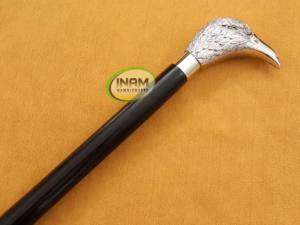 Bâton de marche en bois fait à la main de qualité supérieure avec poignée d'aigle en laiton/cannes de marche en bois avec poignée d'aigle en laiton - Product Image 3