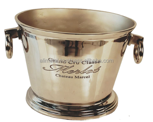 Seau à glace vintage en Aluminium pour Champagne, pour vin, vin, bière, refroidisseur pour fêtes à l'intérieur et à l'extérieur, à toutes occasions - Product Image 1