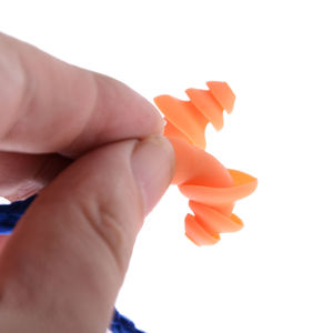 Bouchons d'oreilles filaires TPR de qualité, réduction du bruit de 25 dB, protection auditive en silicone, bleu-orange, réutilisables, type à bride - Product Image 3