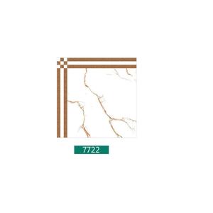 Carrelage en porcelaine polie à surface lisse de couleur noire et blanche 40x40cm - Product Image 4