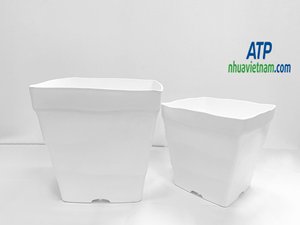 Maceta superventas para decorar el hogar y el jardín, maceta cuadrada ondulada con plástico de alta calidad - Product Image 5