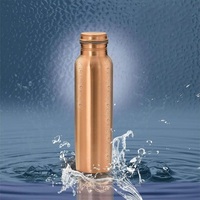 Bouteille d'eau en cuivre martelé OSNICA 900 ml (32 oz) – Anti-fuite, écologique, revêtement anti-corrosion, couvercle personnalisable avec impression