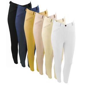 Culotte d'équitation en cuir véritable de qualité supérieure, colorée, extensible, coupe ajustée, durable et confortable - Product Image 3