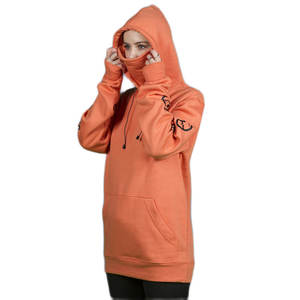 Sudadera con capucha de Invierno para mujer Venta caliente 100% Algodón Ropa de calle Color sólido con logotipo frontal Precio de servicio OEM - Product Image 6