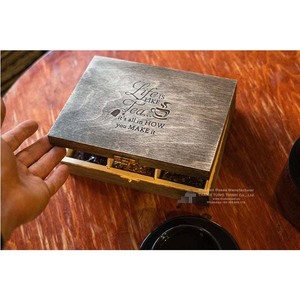 Caja de té de madera hecha a mano, regalo de moda de alta calidad, Contacto + 84 937545579 - Product Image 4