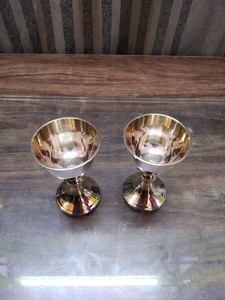 FINITION EN LAITON CUIVRE CALICE ET PATEN ÉGLISE FOURNITURES par Brassworld Inde - Product Image 2