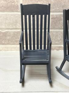 Focus à bascule rustique en fer métal, finition grise, Miniature, pour décoration de la maison, Top de Table, mini chaise, meilleure vente, livraison gratuite - Product Image 4