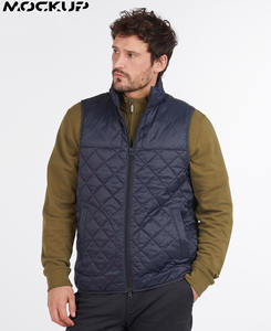 Gilet matelassé pour homme en différentes couleurs, sur mesure, de haute qualité, léger, en polyester, sans manches, avec fermeture éclair - Product Image 2