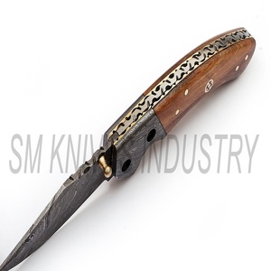 Couteau damas personnalisé, fait main, magnifique couteau de poche/pliable (smk1238) - Product Image 4