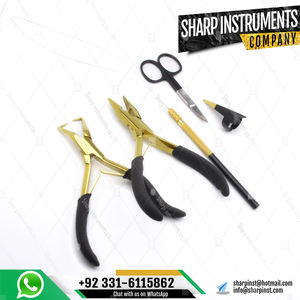 ชุดต่อผมสแตนเลสสตีลสีดำและสีทองและทนทานอุปกรณ์ต่อผม - Product Image 4