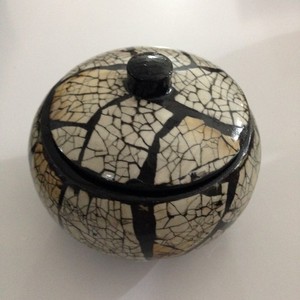 กล่องใส่แลคเกอร์หรูหราทรงกลมสีเงิน,กล่องแลคเกอร์ MDf,กล่องของขวัญแล็คเกอร์จากเวียดนาม - Product Image 4