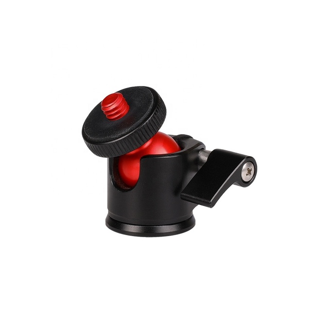 Mini Tripod Ball Head 360 Degrees Rotation Pan-tilt Head with Volume Locking Knob for DSLR Camera Dolly Slider Track Camera