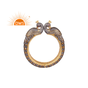 Tendance 925 naturel Zircon & Cz pierres précieuses bracelet en forme de paon conçu bracelet pour les femmes bijoux pour les femmes cadeau pour elle - Product Image 1