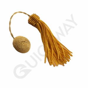 Venta al por mayor personalizado Doctoral Tam oro seda borla Doctoral Tam oro lingotes graduación borla 2025 - Product Image 6